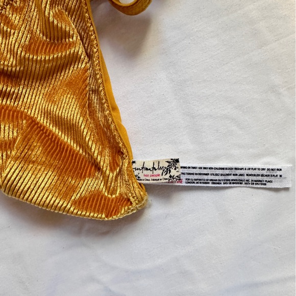 Corduroy yellow mustard bralette. - Picture 2 of 3